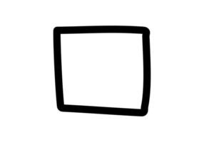 Simple blank checkbox icon without mark vector