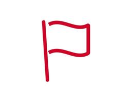 Red flag icon on plain background vector
