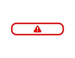 Warning sign exclamation mark in red framework vector