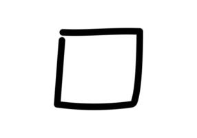 Simple hand-drawn checkbox with bold outline vector