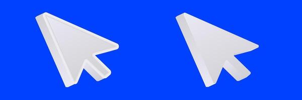 White computer mouse cursor icons in digital style vector