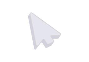 Simple 3d cursor arrow icon for digital interfaces vector