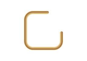 Golden checkbox icon for digital application design vector