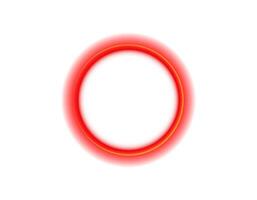 Glowing red circle with halo on white background vector