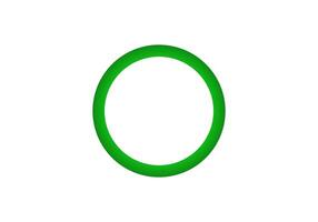 Simple green circle on white background vector