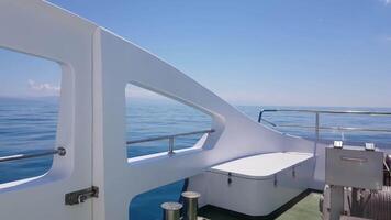 The view from the bow of a boat on the ocean video