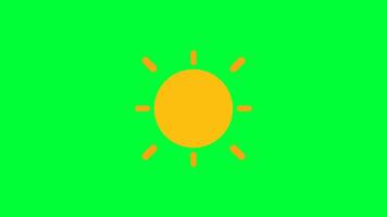 Sun Animation. 2d Animation 4K. Transparent Background video