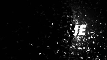 Welcome Particle Animated Text in White Color. Great for your opening videos. Black Background video