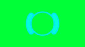 Circle Hollow Loading Animation. 2d Animation 4K. Transparent Background video