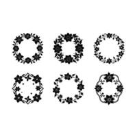 Nostalgic Blossom Border Design for Prints and Crafts vector