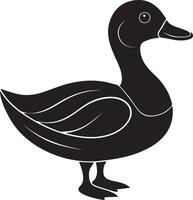 Simple Duck Art Silhouette vector