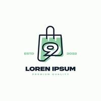 Numeric 9 Shop Logo vector