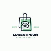 Numeric 8 Shop Logo vector