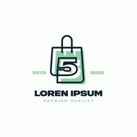 Numeric 5 Shop Logo vector