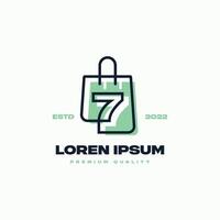 Numeric 7 Shop Logo vector