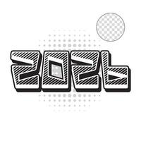 A stylized 2026 in grayscale in grayscale with a halftone background. vector