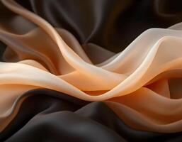 Abstract Silk Fabric with Flowing Curves and Elegant Color Gradient photo