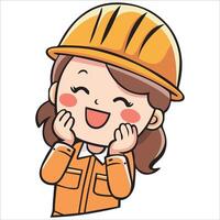 Smiling Woman in a Professional Work Setting vector