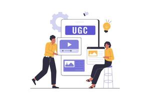 Illustration of user generated content vector