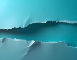 Torn Blue Paper Revealing Layer Background for Abstract Design Projects photo