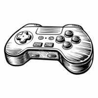 Hand Drawn Retro Gaming Controller Illustration for Vintage Game Design vector