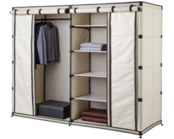 Portable fabric wardrobe on a transparent background png