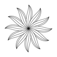 Simple leaf rotate mandala design vector