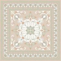 Pastel colored tiles with floral patterns, Baroque patterns for wallpaper carpets vector