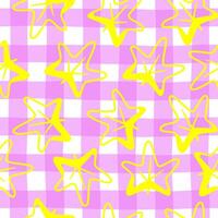 Seamless pattern with maple leaves shape. Simple doodle background with leaf silhouette. Fabric print template, cute wallpaper design. vector