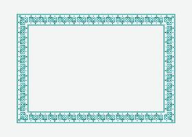 Certificate border design or blue color photo frame design vector