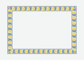 Certificate border or colorful photo frame design vector
