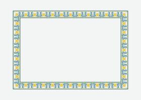 Certificate border design or colorful photo frame design vector
