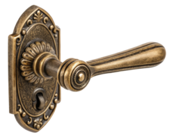 Antique door handle on a transparent background png