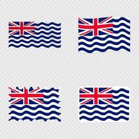 British Indian Ocean Territory national flag in four different styles. vector