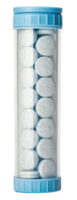 Water filter cartridge with tablets on a transparent background png