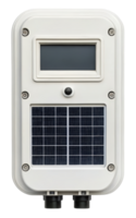 Solar powered monitoring device on a transparent background png