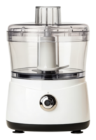 Compact White Food Processor with Transparent Bowl on a transparent background png