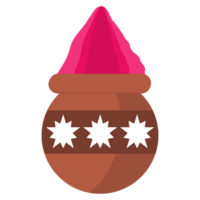 Holi Festival Colors in Stylish Pots png