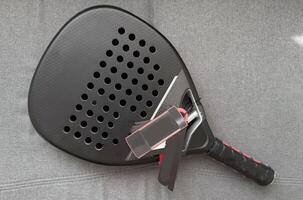 Detail of padel racket handle photo