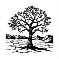 Lonely Tree Desert vector
