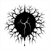 Ground cracks hole shape element vector