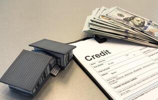 report credit score banking borrowing application risk form document loan business market policy deployment data check workplace concept - stock image photo