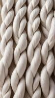 A visually rich close-up of cotton fabric, emphasizing its natural weave structure. photo