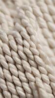 A macro perspective highlighting the softness and structure of woven cotton. photo