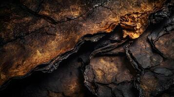 A macro view of paper edges burnt and crumbling into ash. photo