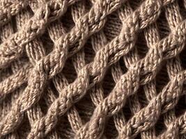 A macro perspective of fabric loops with detailed thread interweaving. photo