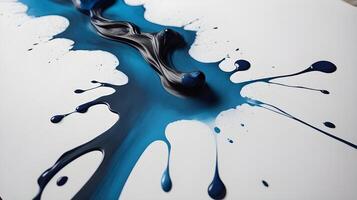 A detailed macro shot of ink expanding gently on rough paper. photo