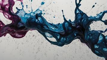 A high-definition shot of ink softly flowing across rough paper. photo