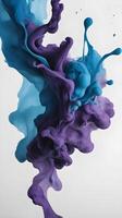 A macro perspective of ink spreading slowly across fibrous paper. photo