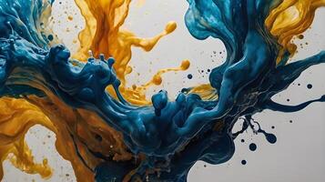 A detailed close-up of ink slowly seeping into rough paper fibers. photo